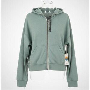NWT VUORI Women Halo Modern Full Zip Hoodie Sea Spray Heather Small MSRP $98